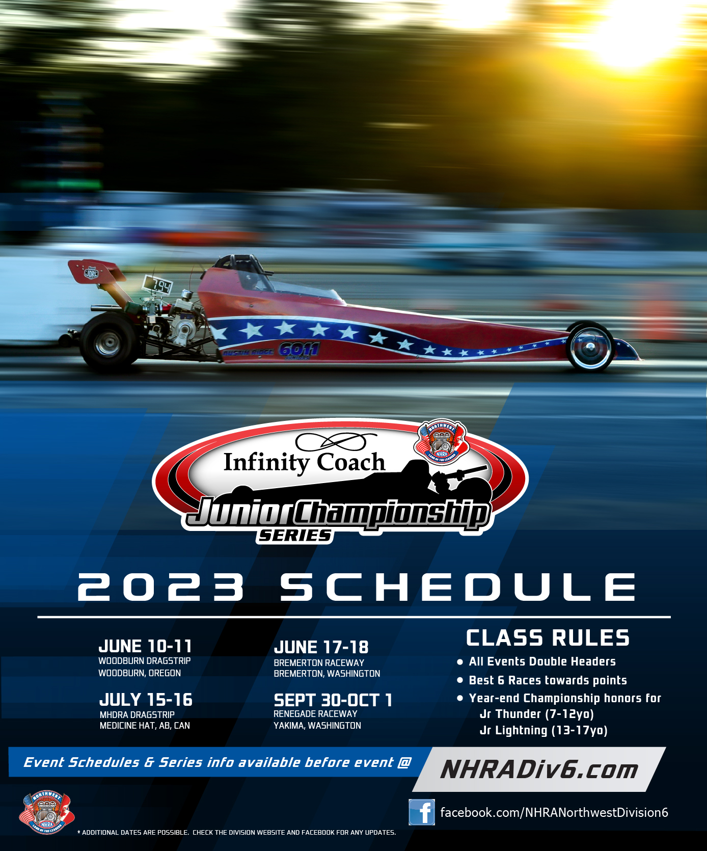 NHRA Northwest Division news Super Quick Schedule